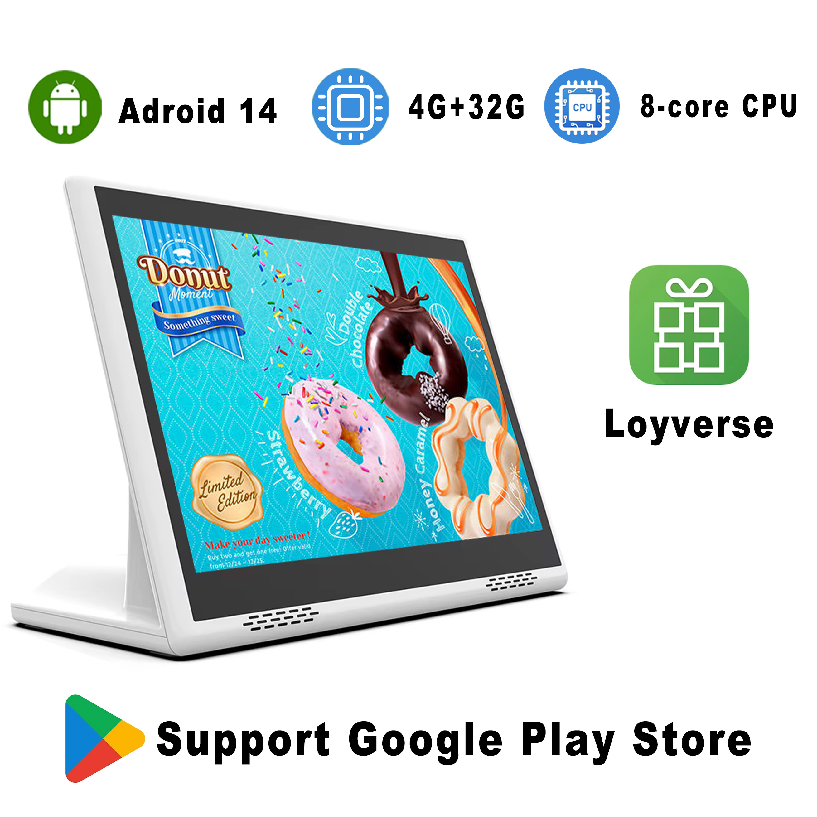 Pos Terminal Android - L Shape 10.1 Inch Android 14