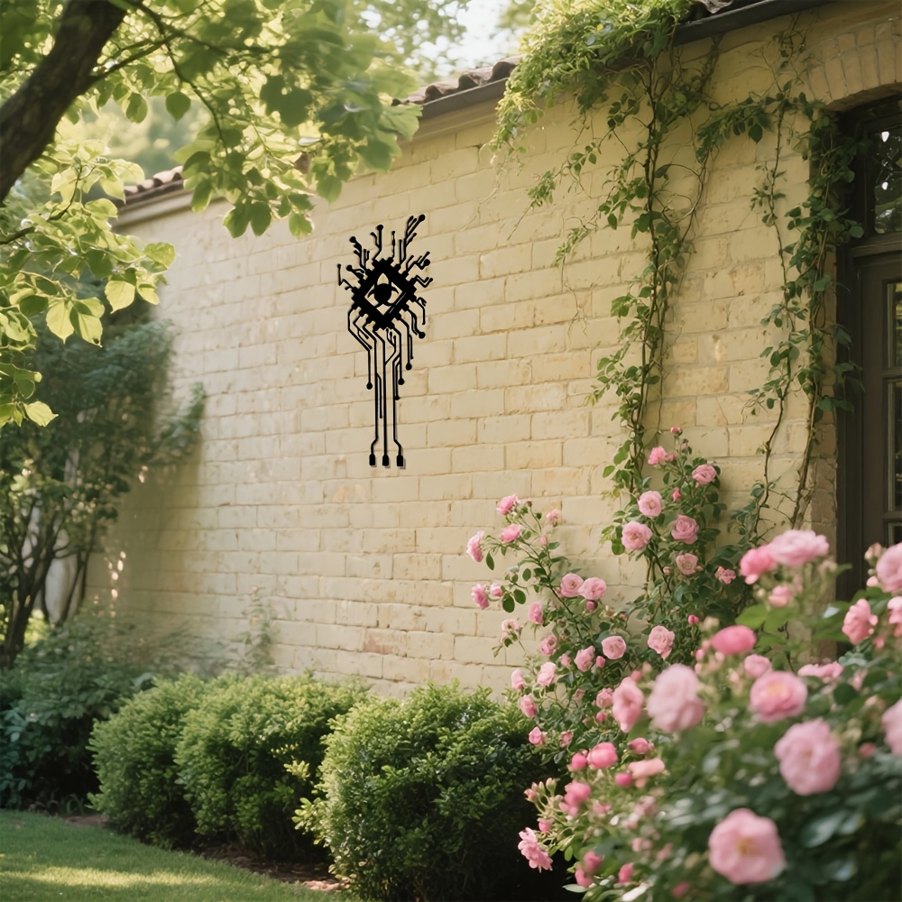 Office Tech For Home - Modern Biohazard Eye Metal Wall Art,