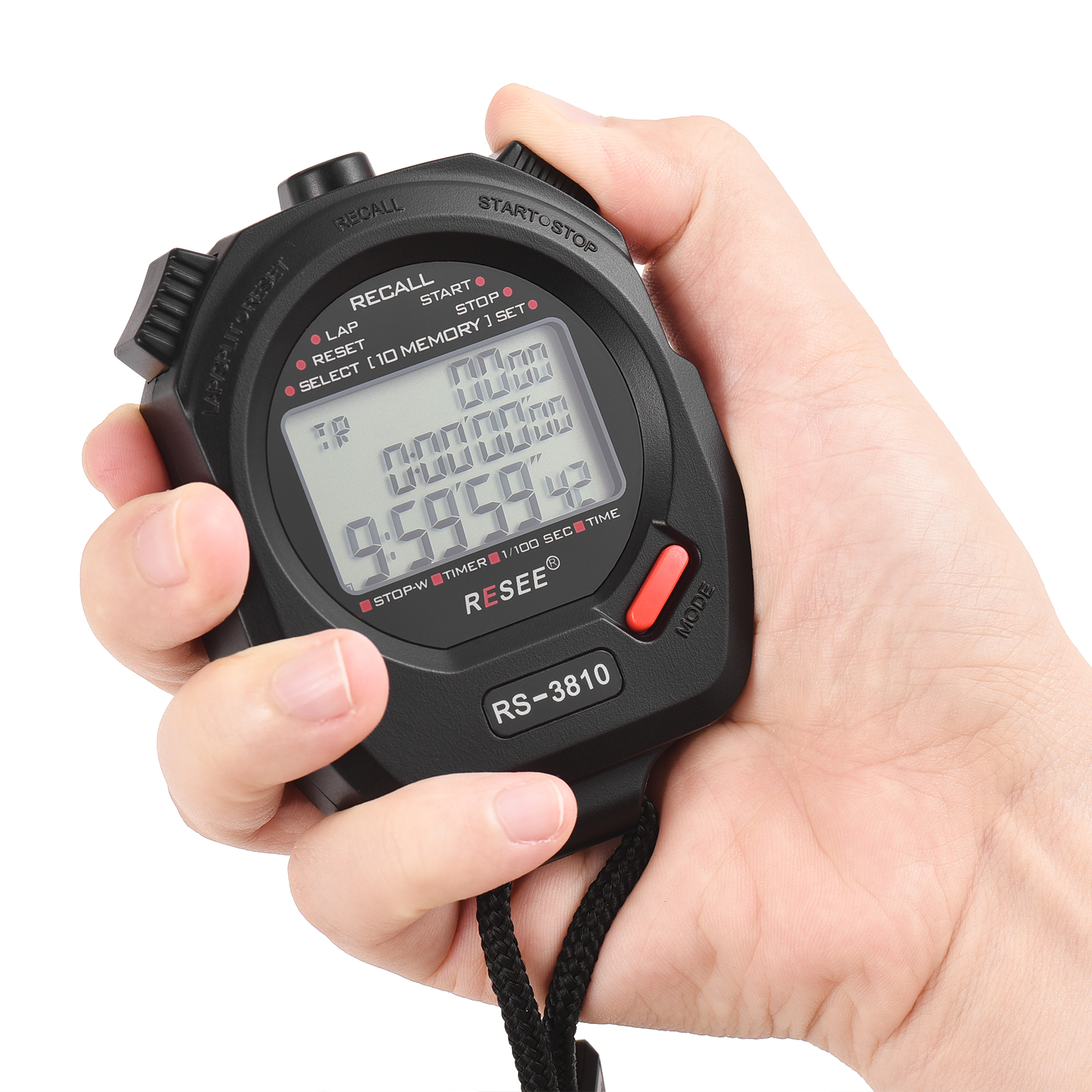 Digital Timer Countdown - Sports Stopwatch Timer 100 Memory Digital