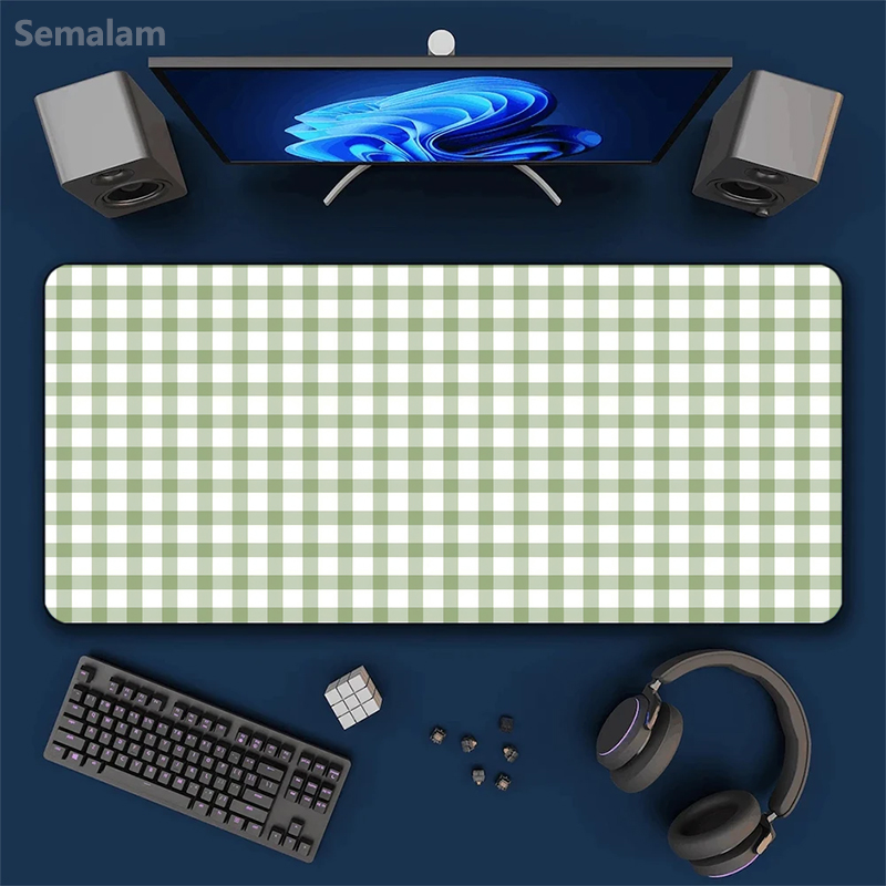 Office Desk Tech Accessories - 1pc Green Grid Control Art Mouse
