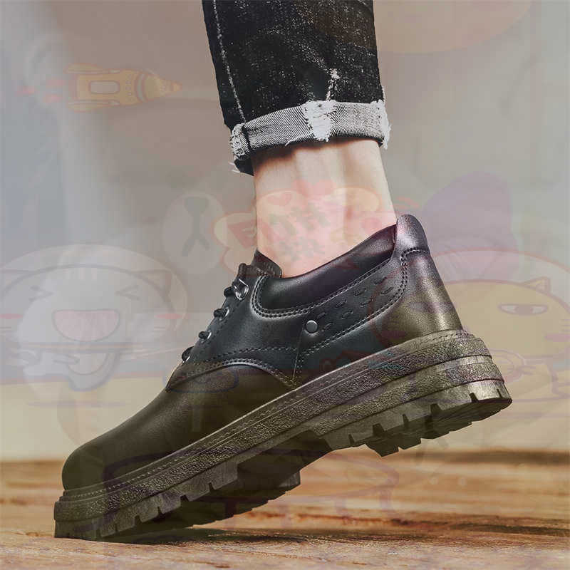 Office Tech Guy - Dark Natural Leather Fashion Trainers Tennis