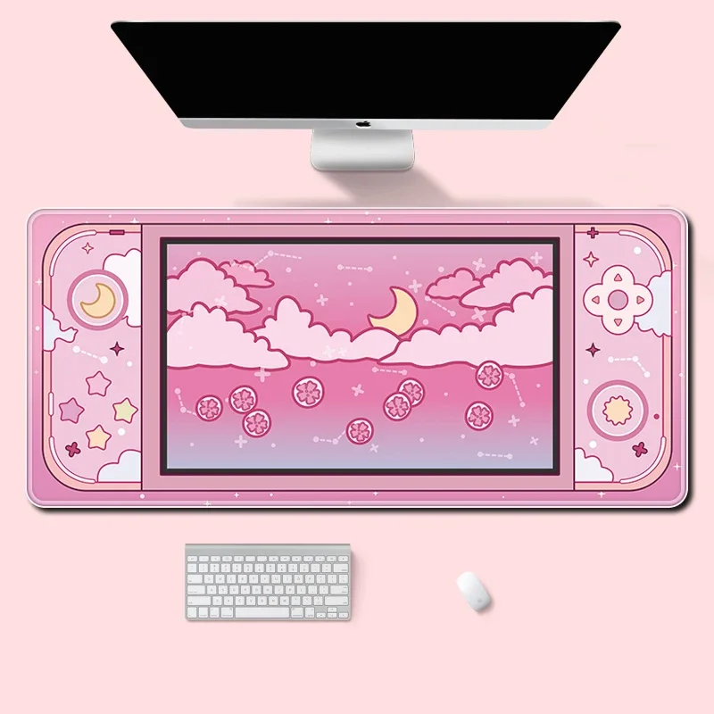 Office Desk Tech Accessories - Moon and Stars Large Desk Mat