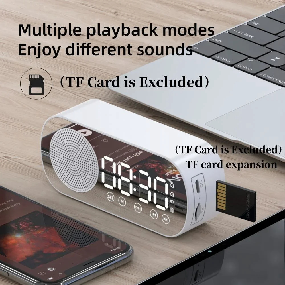 Digital Timer Countdown - USB Plug-in Mirror Digital Alarm Clock
