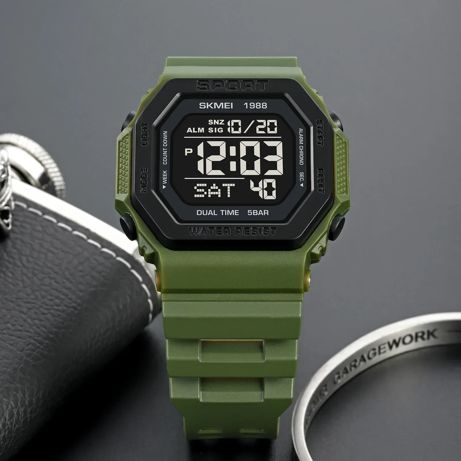 Skmei 1988 Men's Military Coun - Digital Timer Countdown のレビューと価格