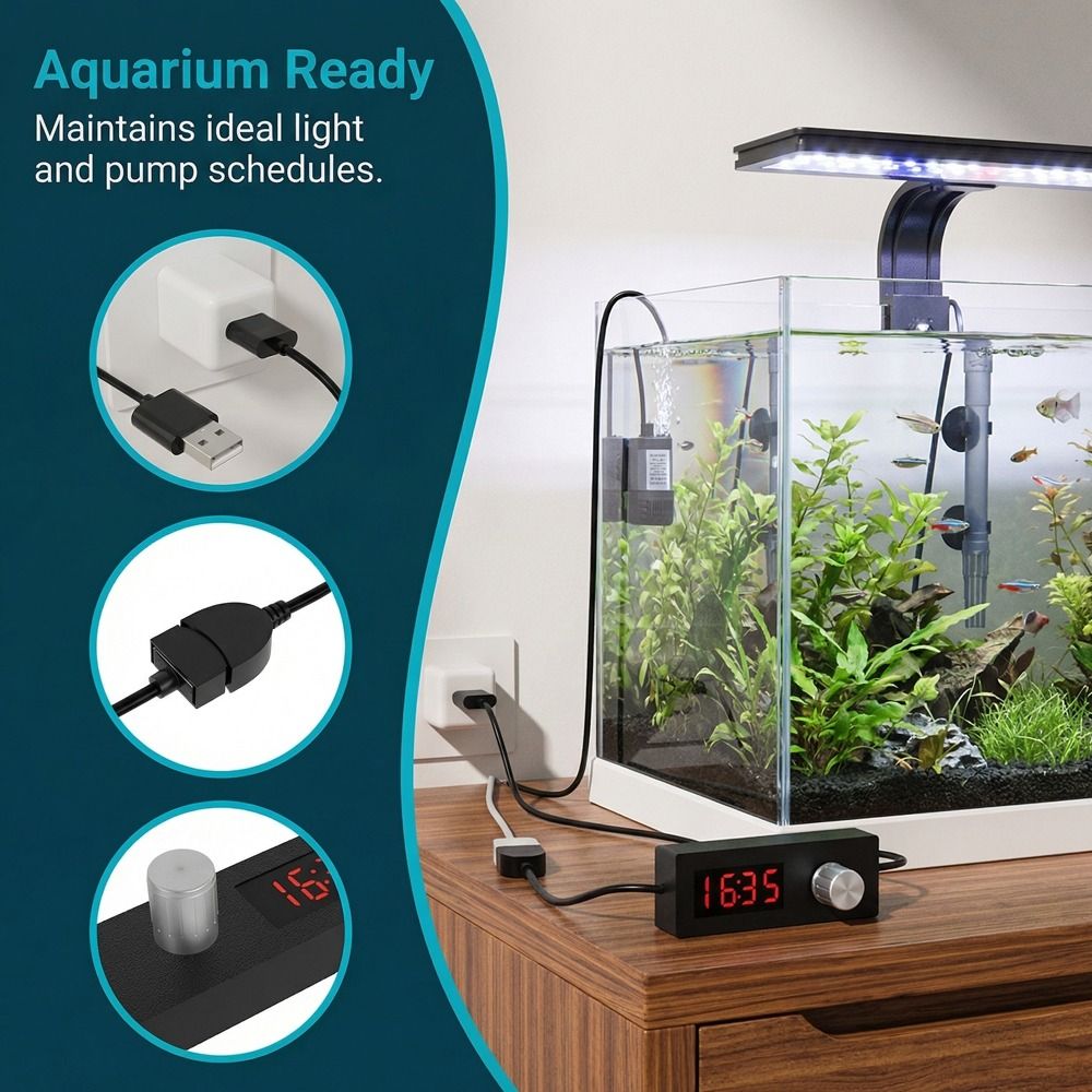 Digital Display Fish Tank USB  - Digital Timer Countdown のレビューと価格