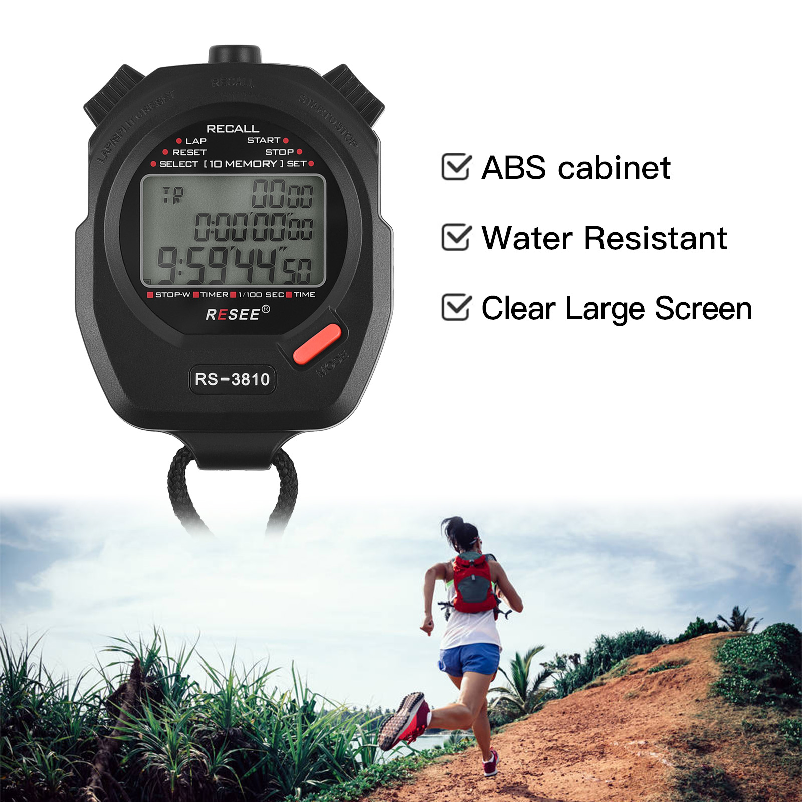 Sports Stopwatch Timer 100 Mem - Digital Timer Countdown のレビューと価格