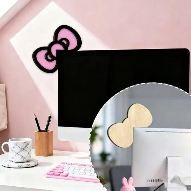 New 1/2Pcs Wooden Bowknot PC A - Office Desk Tech Accessories のレビューと価格