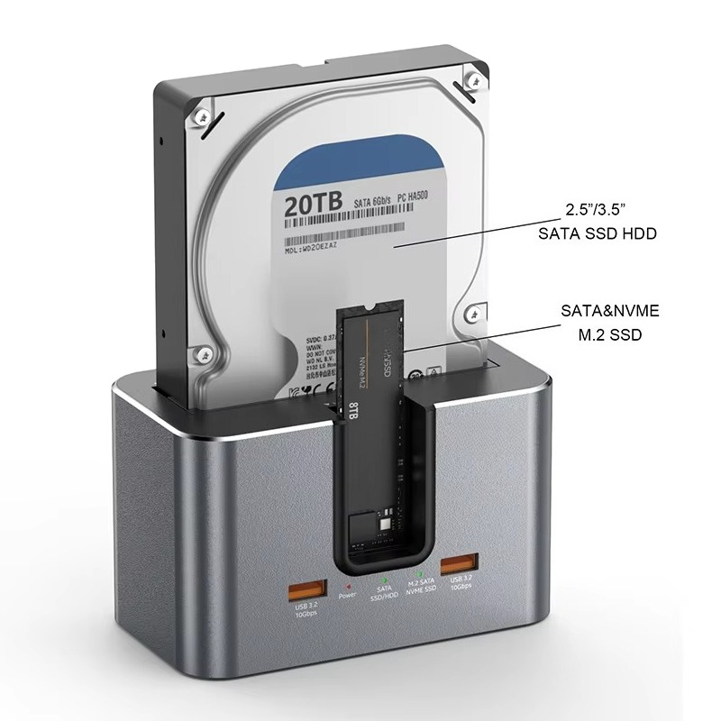 EE1 Custom All in One Dual Bay - Docking Station Usb C のレビューと価格