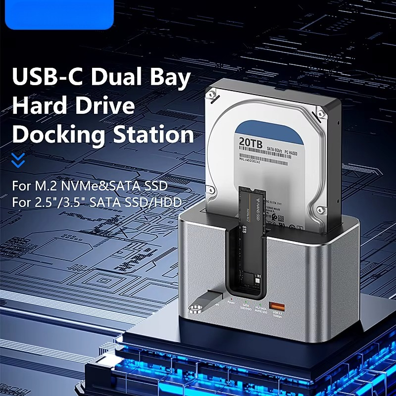 EE1 Custom All in One Dual Bay - Docking Station Usb C のレビューと価格