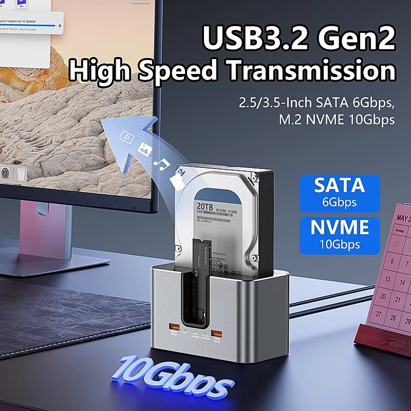 EE1 Custom All in One Dual Bay - Docking Station Usb C のレビューと価格