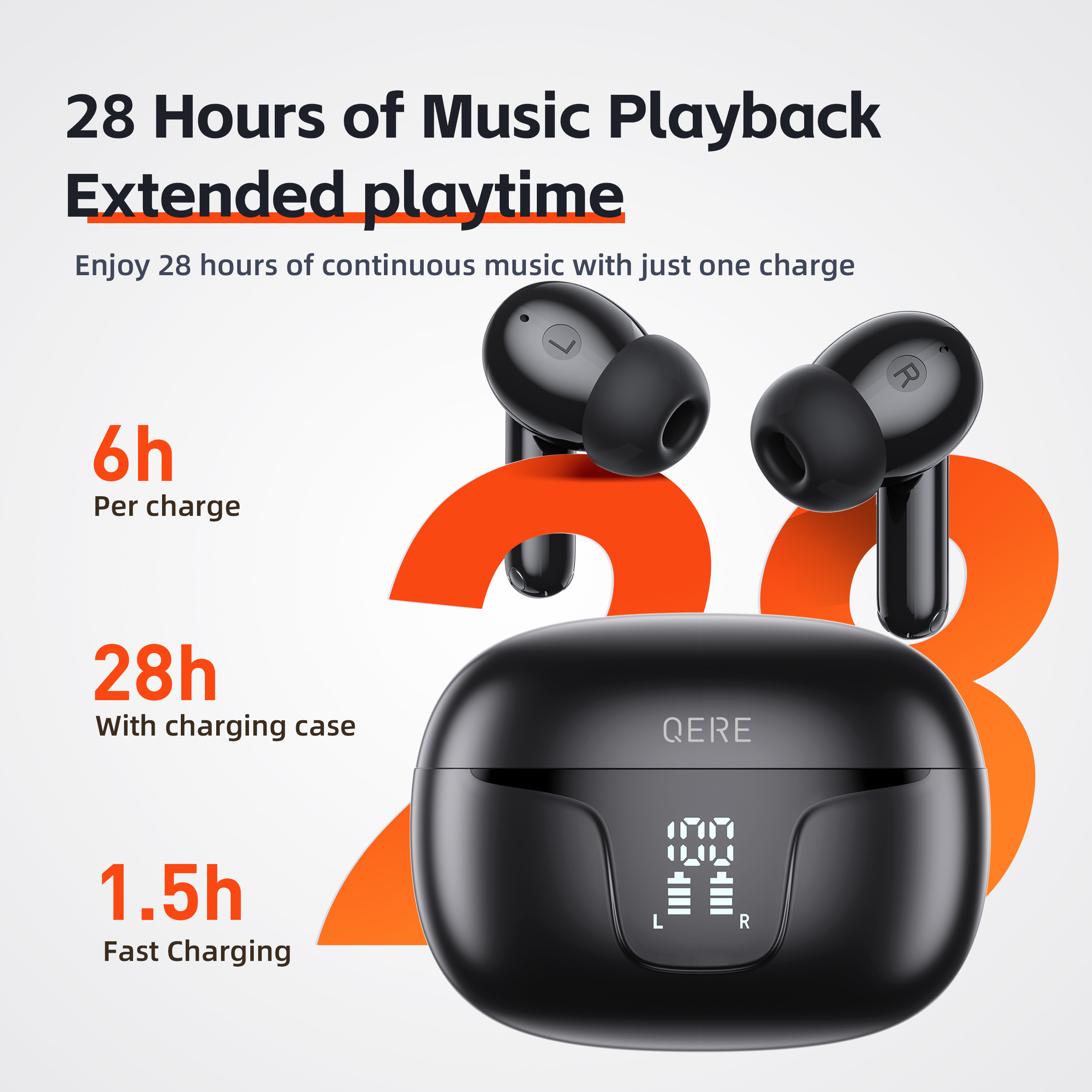 QERE E60 Wireless Headphones,  - Office Work Tech のレビューと価格