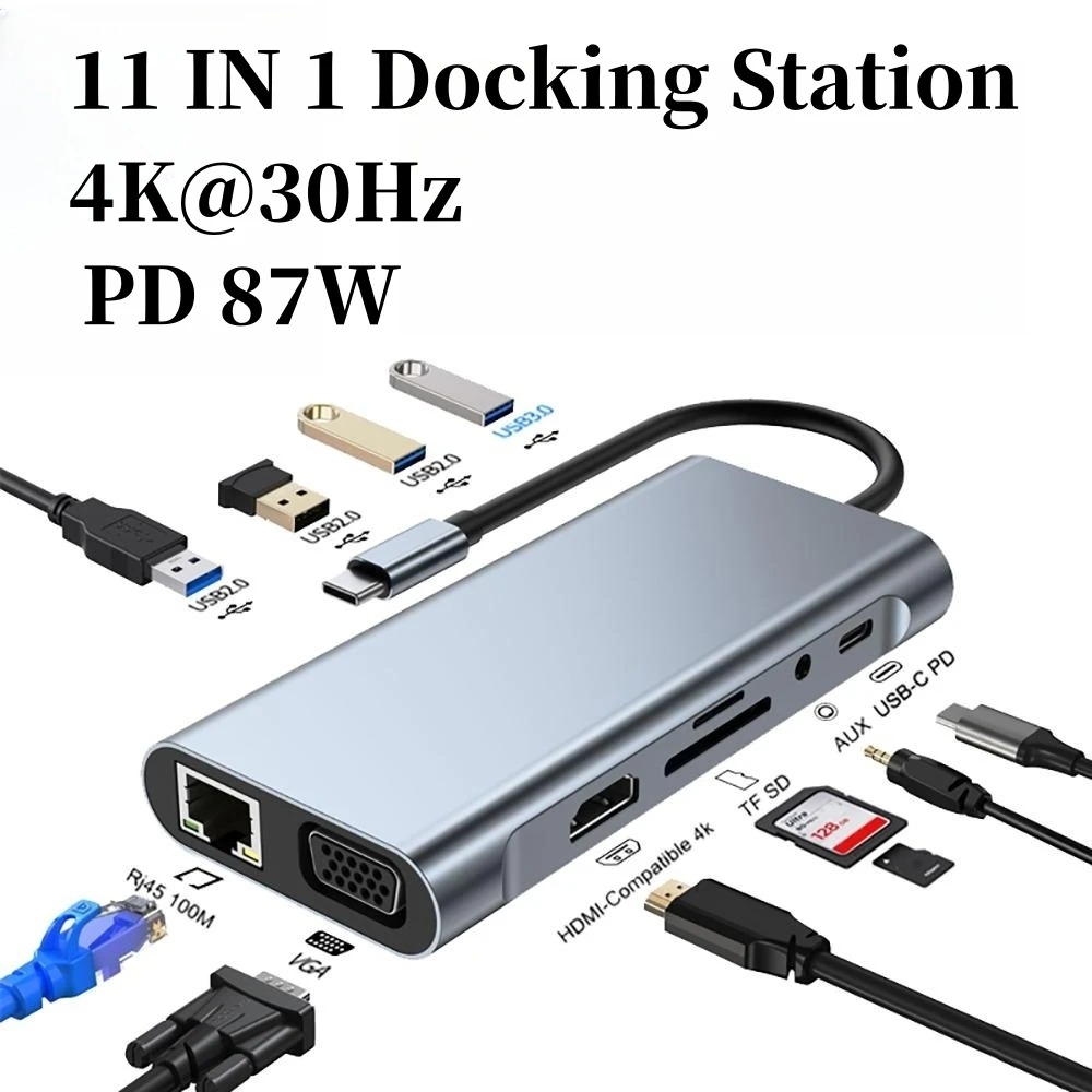 4/7/8/11in1 Docking Hub 4K USB - Docking Station Usb C のレビューと価格