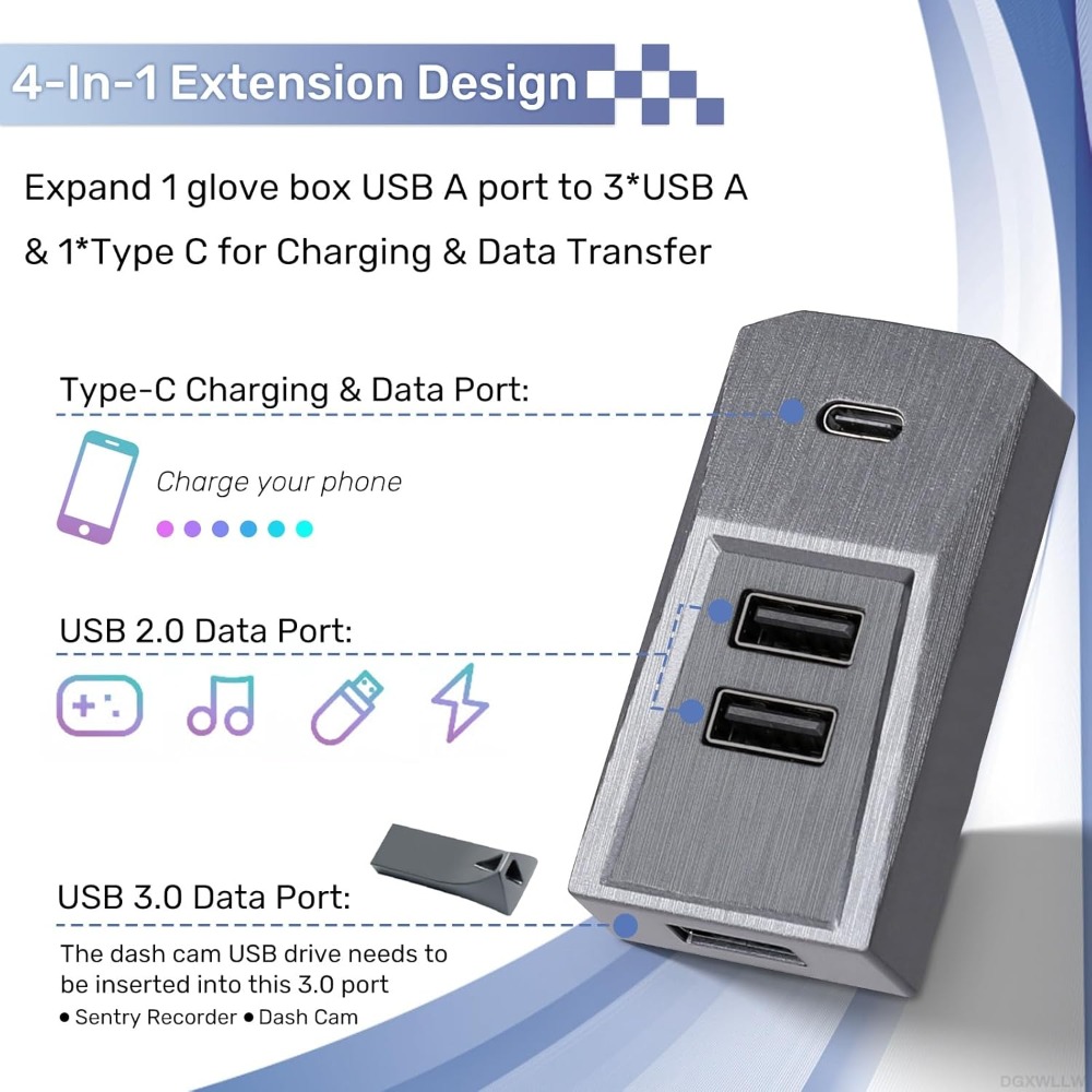 Plug and Play 4 Port Glovebox  - Docking Station Usb C のレビューと価格