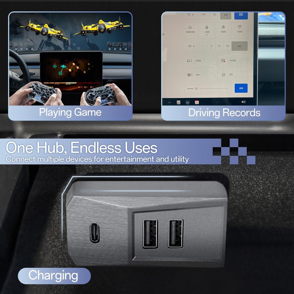 Plug and Play 4 Port Glovebox  - Docking Station Usb C のレビューと価格