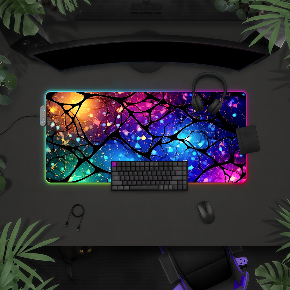 Tech Style Neon Mouse Pad RGB  - Office Desk Tech Accessories のレビューと価格