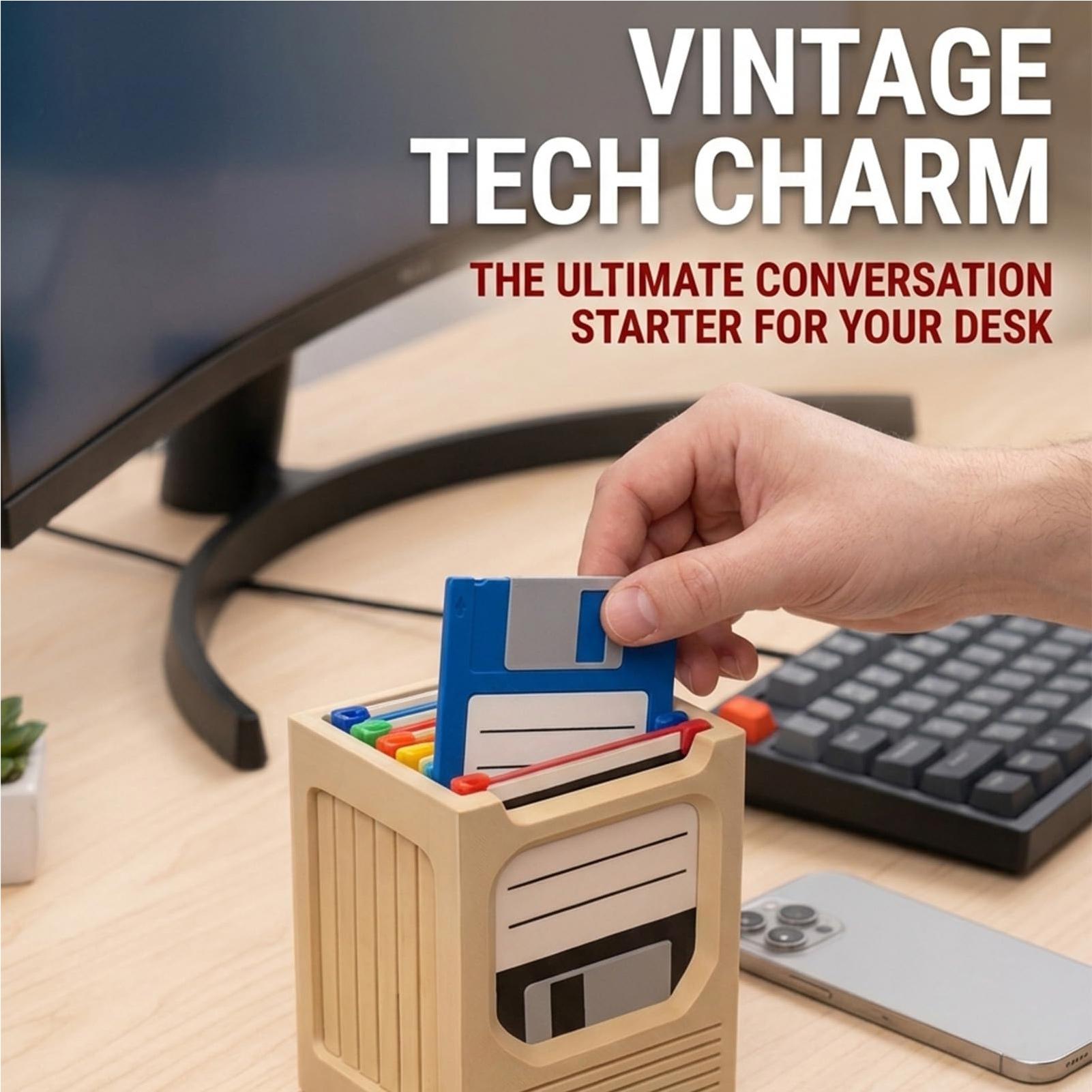 Retro Tech Coaster Holder Set  - Office Tech For Home のレビューと価格
