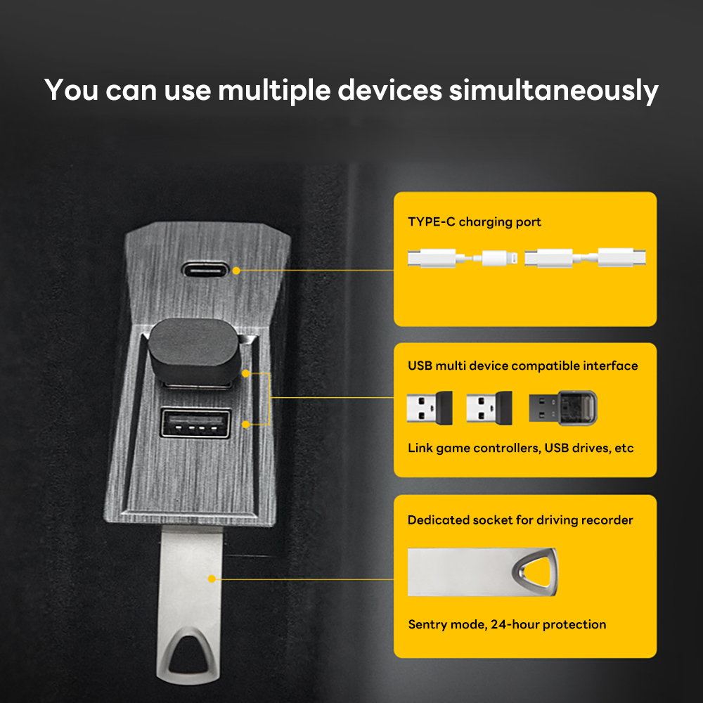 Glovebox USB Hub For Tesla New - Docking Station Usb C のレビューと価格