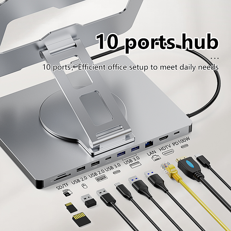 EE1 10 In 1 USB C Hub USB Hub  - Docking Station Usb C のレビューと価格